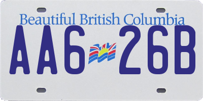 BC license plate AA626B