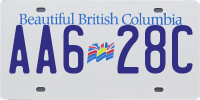 BC license plate AA628C