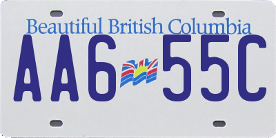 BC license plate AA655C