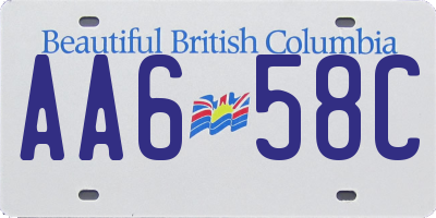 BC license plate AA658C