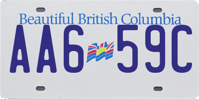 BC license plate AA659C