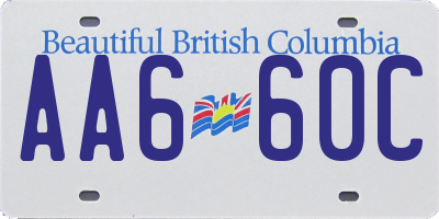 BC license plate AA660C