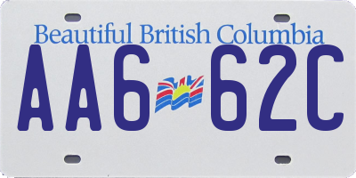BC license plate AA662C