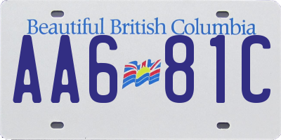 BC license plate AA681C