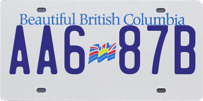 BC license plate AA687B