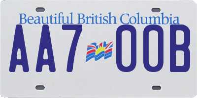 BC license plate AA700B