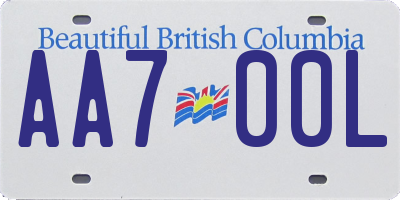 BC license plate AA700L