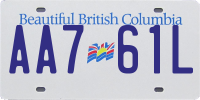 BC license plate AA761L
