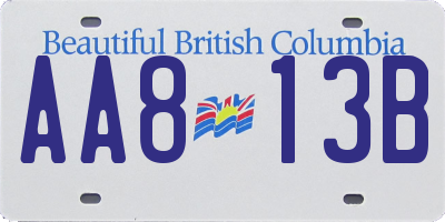 BC license plate AA813B