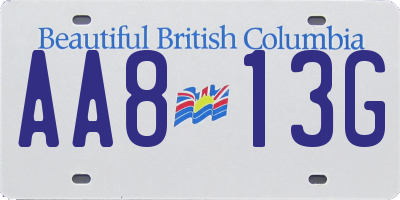 BC license plate AA813G