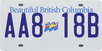 BC license plate AA818B