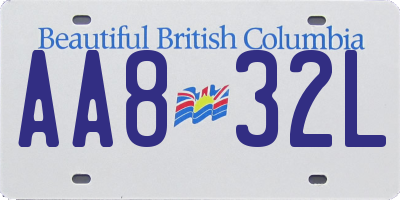 BC license plate AA832L