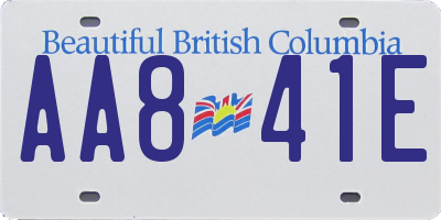 BC license plate AA841E