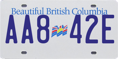 BC license plate AA842E