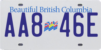 BC license plate AA846E