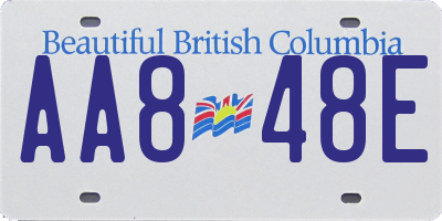BC license plate AA848E