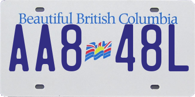 BC license plate AA848L