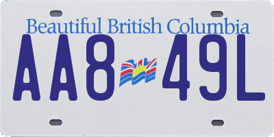 BC license plate AA849L