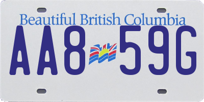 BC license plate AA859G