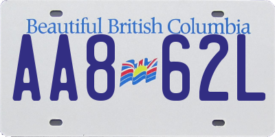 BC license plate AA862L