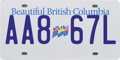 BC license plate AA867L