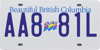 BC license plate AA881L