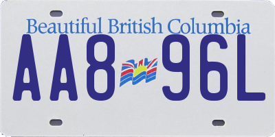 BC license plate AA896L