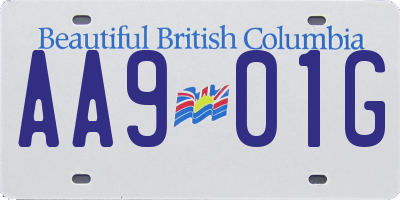 BC license plate AA901G