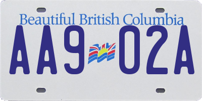 BC license plate AA902A