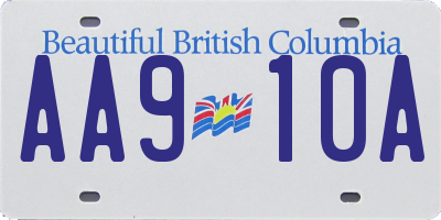 BC license plate AA910A