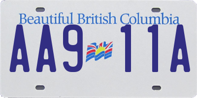 BC license plate AA911A