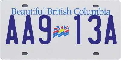 BC license plate AA913A