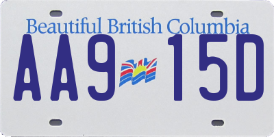 BC license plate AA915D