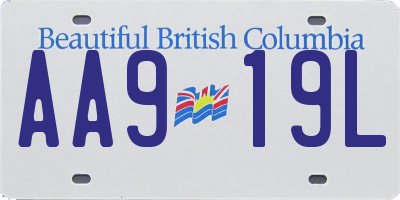 BC license plate AA919L