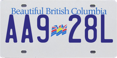 BC license plate AA928L