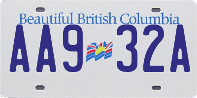 BC license plate AA932A