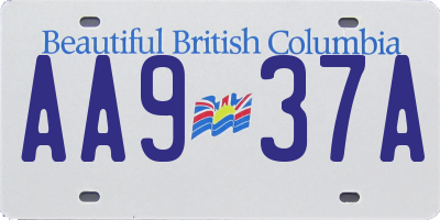 BC license plate AA937A