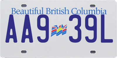 BC license plate AA939L