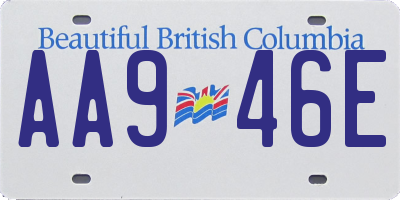 BC license plate AA946E
