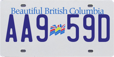 BC license plate AA959D