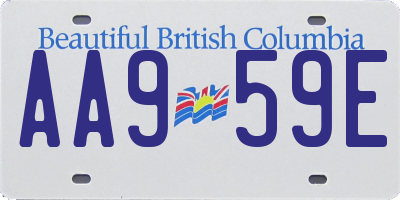BC license plate AA959E