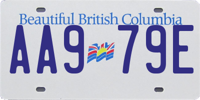 BC license plate AA979E