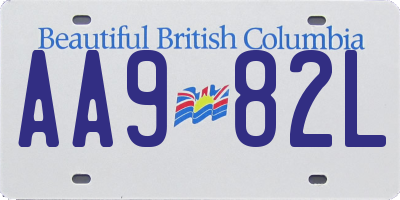 BC license plate AA982L