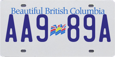 BC license plate AA989A
