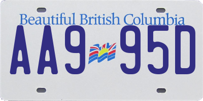 BC license plate AA995D