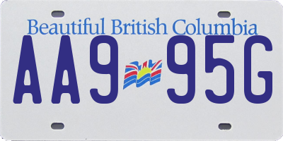 BC license plate AA995G