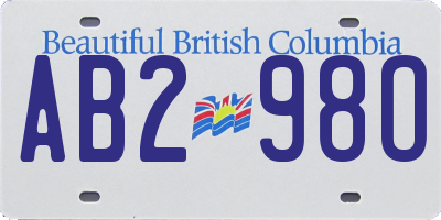 BC license plate AB298O
