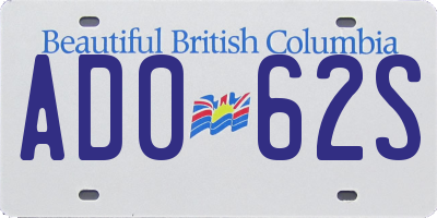 BC license plate AD062S