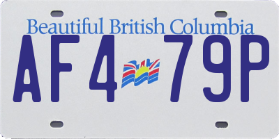 BC license plate AF479P
