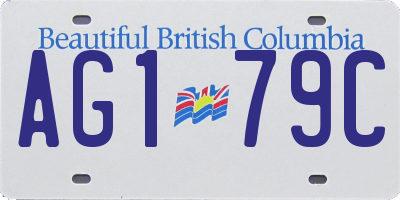 BC license plate AG179C